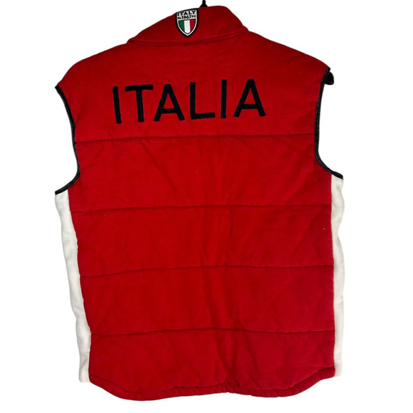 Polo Ralph Lauren Vest Italia Italy Snap Front Puffer Challenge Cup Men's Large - Picture 10 of 16